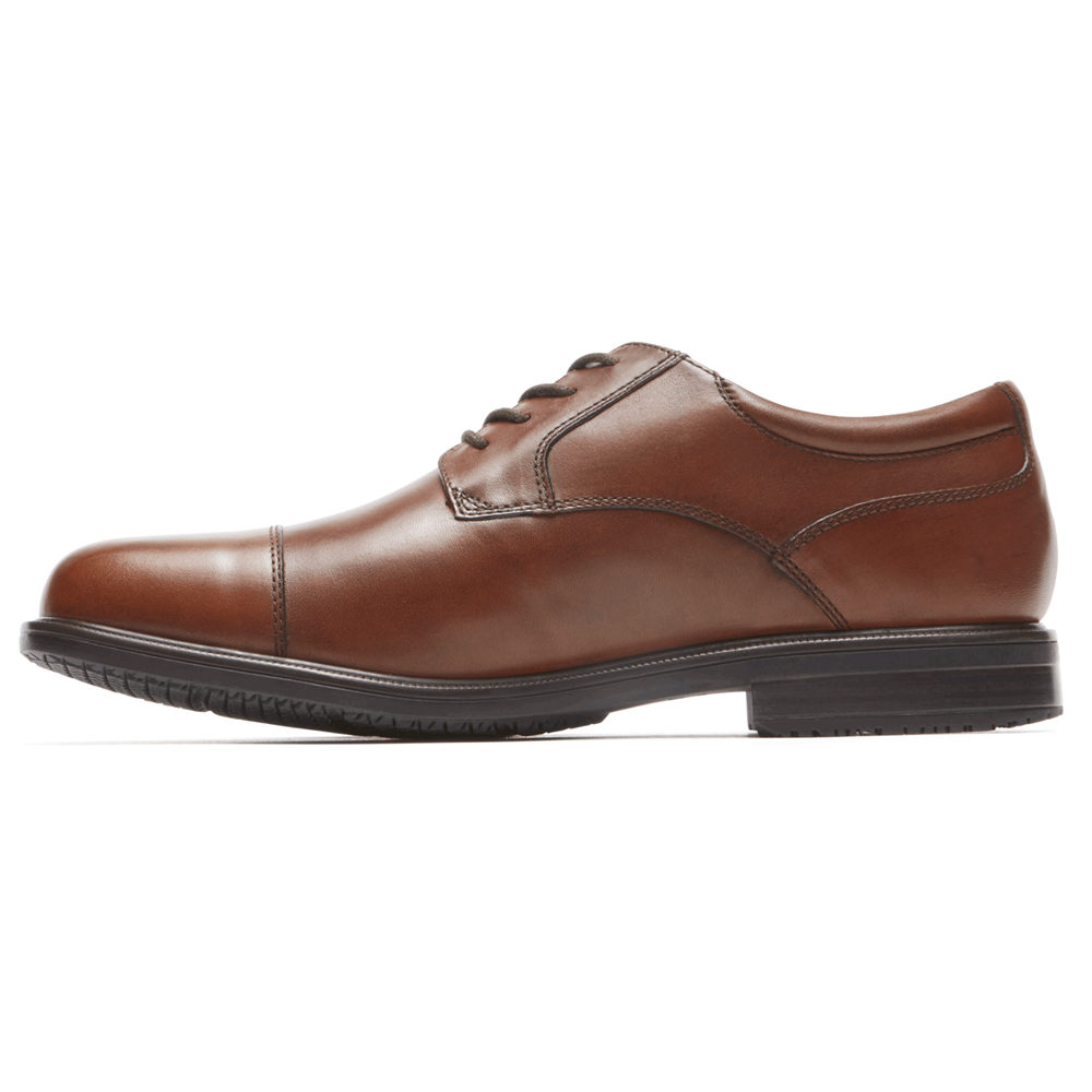 Rockport Mens Essential Details II Cap Toe - Dress Shoes Brown - VEG160847